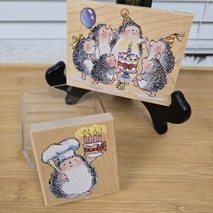 Set of 2 Penny Black Hedgehog Stamps